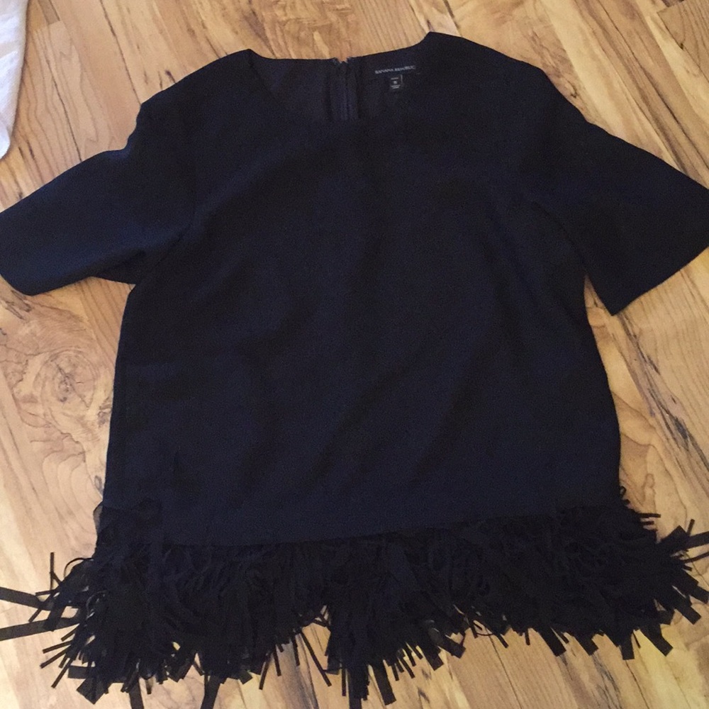 Banana Republic fringe dress shirt